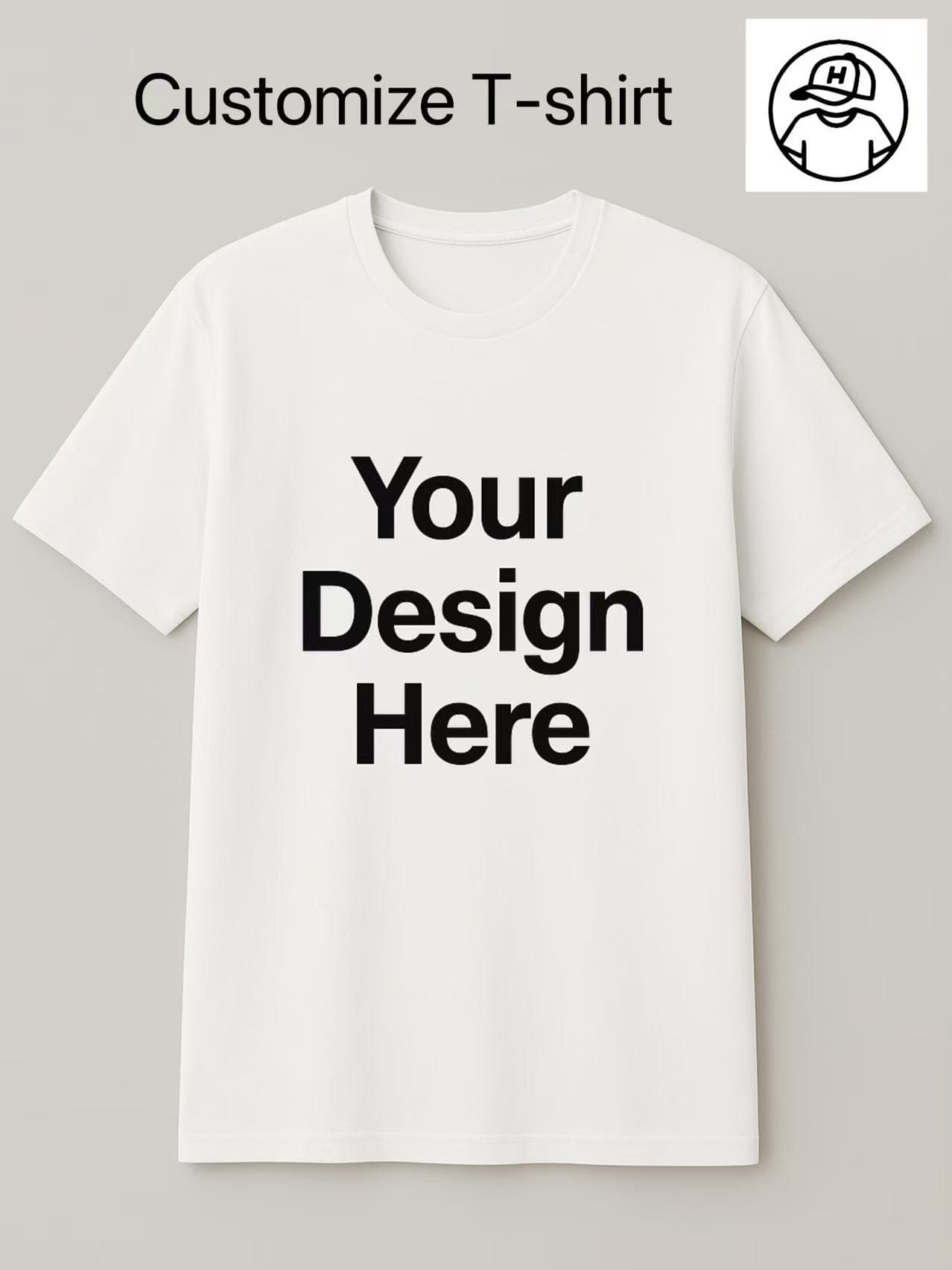 Customized Cotton Unisex T-shirt White